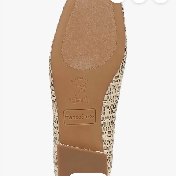 Franco Sarto Beige Woven Ballet Flats with Bow Detail - Picture 8 of 8